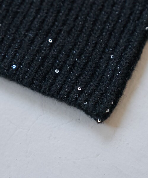 FREAK'S STORE（フリークスストア）の「スパンコールビーニー（ニットキャップ/ビーニー・レディース・サックスブルー/ブラック/オフホワイト・ONE SIZE）」の19枚目の写真