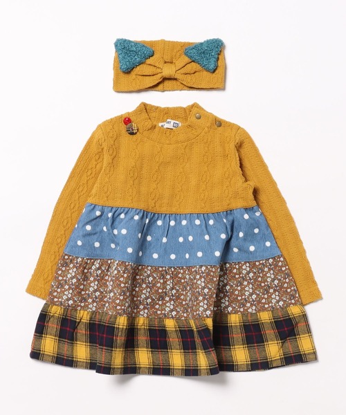 RAGMART（ラグマート）の「ヘアバンド・ワンピースセット（ワンピース・キッズ・ネイビー/イエロー・80ｃｍ/90cm/95cm）」の8枚目の写真
