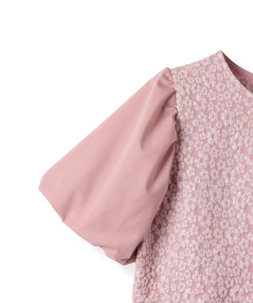 QUEENS COURT（クイーンズコート）の「フラワー刺繍ドッキングチュニック≪手洗い可能≫（チュニック・レディース・ピンク/ブラック/ホワイト・M）」の12枚目の写真