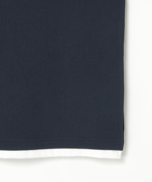 ikka(イッカ)の「【吸水速乾】キーネックレイヤード7分袖Tシャツ(Tシャツ/カットソー・メンズ・ホワイト/グリーン/ネイビー/ベージュ・M/L/XL/S)」の17枚目の写真