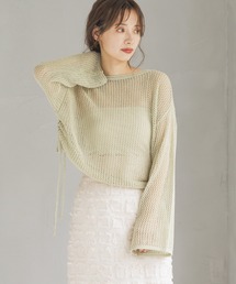 mysty woman | メッシュドロストニットプルオーバー　142848(ニット/セーター)