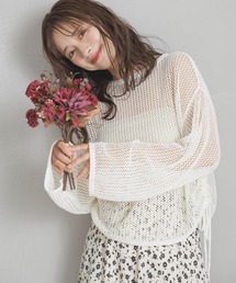 mysty woman | メッシュドロストニットプルオーバー 142848(ニット/セーター)
