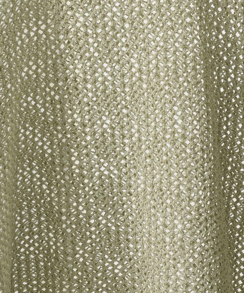 mysty woman(ミスティウーマン)の「メッシュドロストニットプルオーバー 142848(ニット/セーター・レディース・オフホワイト/ライトカーキ/オレンジ・FREE)」の10枚目の写真