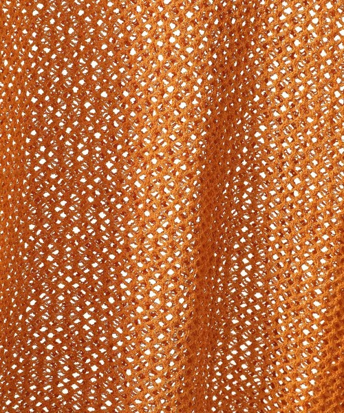 mysty woman(ミスティウーマン)の「メッシュドロストニットプルオーバー 142848(ニット/セーター・レディース・オフホワイト/ライトカーキ/オレンジ・FREE)」の9枚目の写真