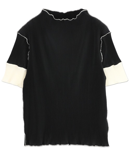 and it_（アンドイット）の「可愛すぎる袖配色半袖プリーツトップス（Tシャツ/カットソー・レディース・ライトブルー/ブラック系2/グレー/キナリ/ベージュ/ブラック系1/ブラウン/ライトグリーン・S-M/M-L）」の22枚目の写真