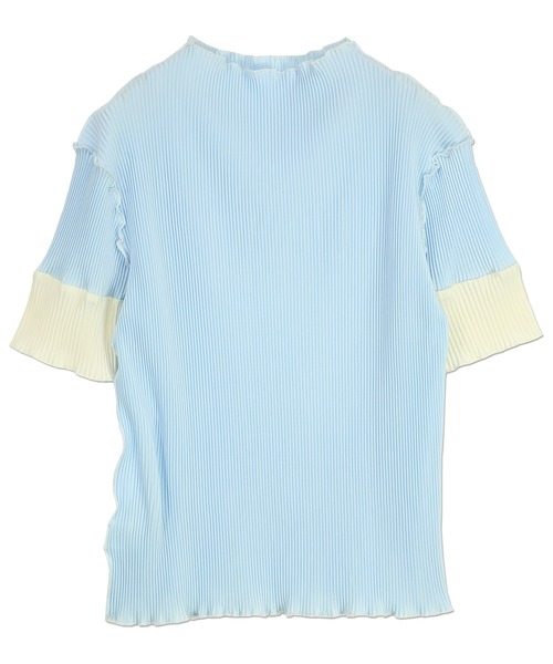 and it_（アンドイット）の「可愛すぎる袖配色半袖プリーツトップス（Tシャツ/カットソー・レディース・ライトブルー/ブラック系2/グレー/キナリ/ベージュ/ブラック系1/ブラウン/ライトグリーン・S-M/M-L）」の18枚目の写真