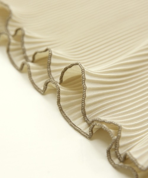 and it_（アンドイット）の「可愛すぎる袖配色半袖プリーツトップス（Tシャツ/カットソー・レディース・ライトブルー/ブラック系2/グレー/キナリ/ベージュ/ブラック系1/ブラウン/ライトグリーン・S-M/M-L）」の15枚目の写真