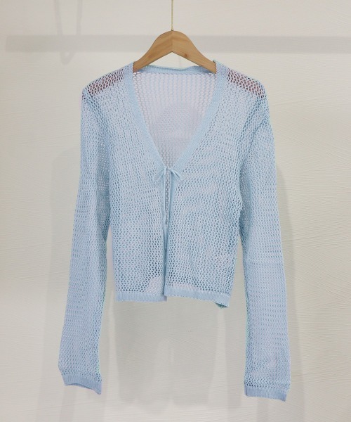 Miniministore（ミニミニストア）の「カーディガン長袖 レディース ショート丈（カーディガン/ボレロ・レディース・ブラック/ライトブルー/ミント/ベージュ/ホワイト・FREE）」の18枚目の写真