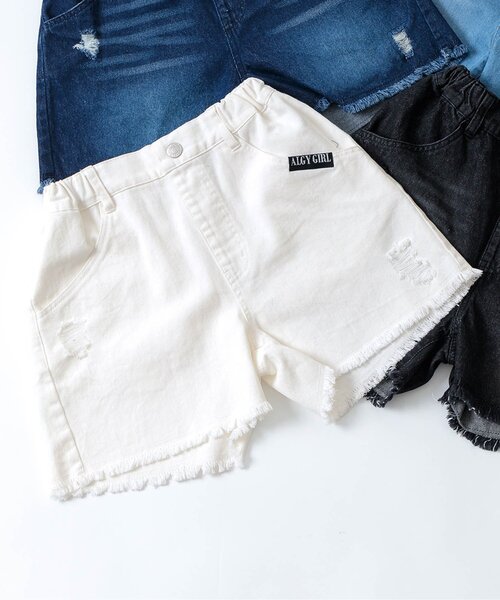 algy(アルジー)の「クラッシュショーパン(その他パンツ・キッズ・ブラック/サックスブルー/オフホワイト/ネイビー・SMALL/MEDIUM/X-SMALL/XX-SMALL)」の2枚目の写真