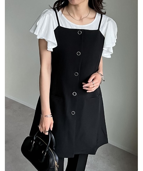 セール】[神山まりあさん着用]フロントボタンキャミチュニック