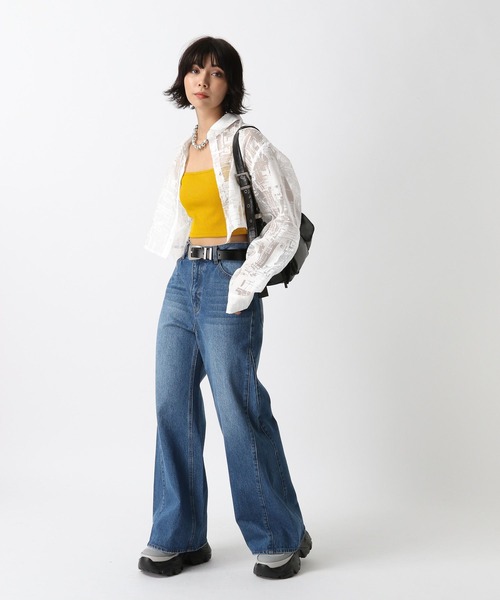 PAGEBOY（ページボーイ）の「ガラシアーショートロングスリーブシャツ（シャツ/ブラウス・レディース・オフホワイト/ブラック・FREE）」の7枚目の写真