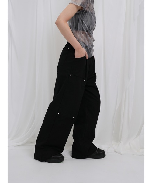 Enewd nina（エニュードニーナ）の「【ZOZO限定】ミニ スタッズ パンツ ワイドシルエット イージーパンツ 星 スター（その他パンツ・レディース・ブラック・FREE）」の12枚目の写真