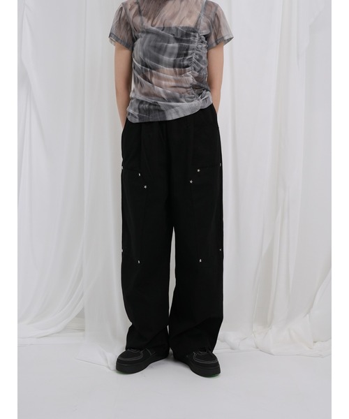 Enewd nina（エニュードニーナ）の「【ZOZO限定】ミニ スタッズ パンツ ワイドシルエット イージーパンツ 星 スター（その他パンツ・レディース・ブラック・FREE）」の10枚目の写真