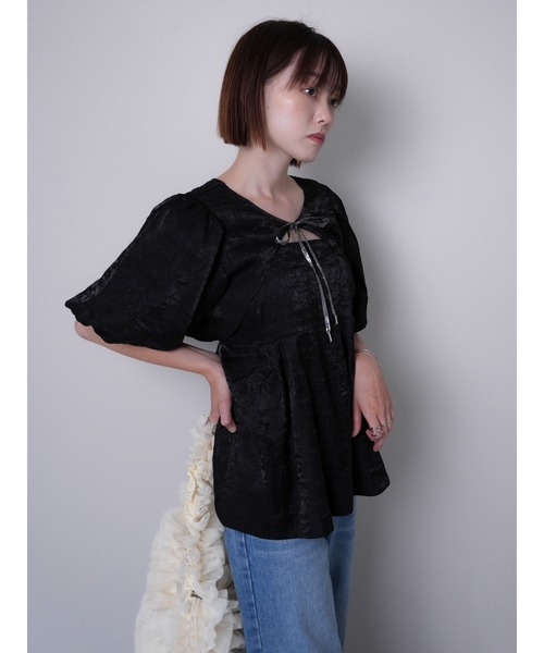 LADYMADE(レディメイド)の「メタリックリボンボレロ×キャミセット(カーディガン/ボレロ・レディース・カーキ/ブラック/パープル・FREE)」の8枚目の写真