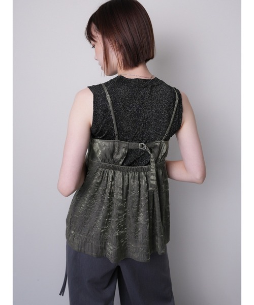 LADYMADE(レディメイド)の「メタリックリボンボレロ×キャミセット(カーディガン/ボレロ・レディース・カーキ/ブラック/パープル・FREE)」の11枚目の写真