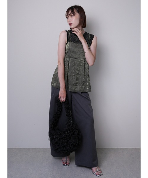 LADYMADE(レディメイド)の「メタリックリボンボレロ×キャミセット(カーディガン/ボレロ・レディース・カーキ/ブラック/パープル・FREE)」の12枚目の写真