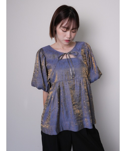 LADYMADE(レディメイド)の「メタリックリボンボレロ×キャミセット(カーディガン/ボレロ・レディース・カーキ/ブラック/パープル・FREE)」の13枚目の写真