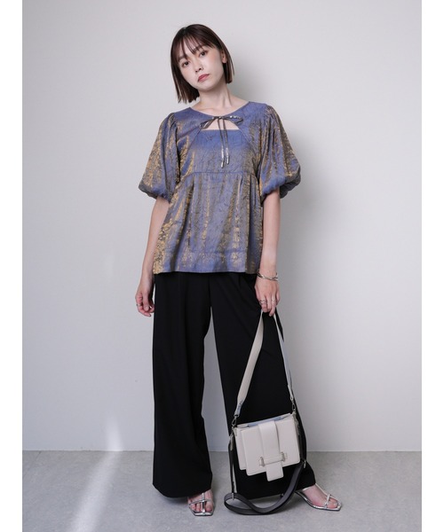LADYMADE(レディメイド)の「メタリックリボンボレロ×キャミセット(カーディガン/ボレロ・レディース・カーキ/ブラック/パープル・FREE)」の17枚目の写真