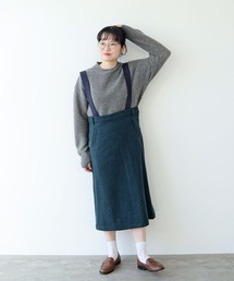 PAR ICI（パーリッシィ）の「チェック/へリンボン 吊りスカート（スカート）」