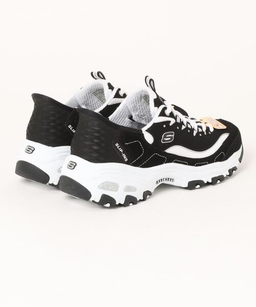 SKECHERS（スケッチャーズ）の「《SKECHERS》D'LITES-NEW CLASSIC（スリッポン・レディース・ブラック×ホワイト・24.0cm/23.5cm/23.0cm/22.5cm/25.0cm/24.5cm）」の2枚目の写真
