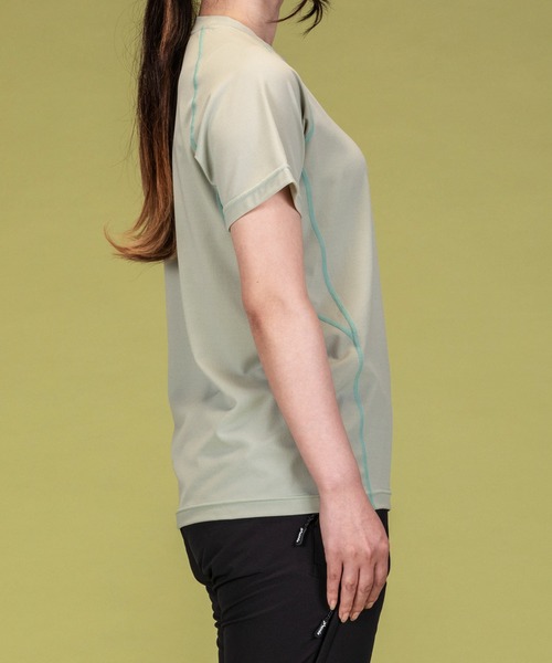 phenix outdoor(フェニックスアウトドア)の「phenix OUTDOOR(フェニックスアウトドア) レディース ライン柄 クルーネック半袖Tシャツ (吸水速乾 / 抗菌防臭)(Tシャツ/カットソー・レディース・マジェンタ/ピンク/ライトグリーン・M/L)」の15枚目の写真
