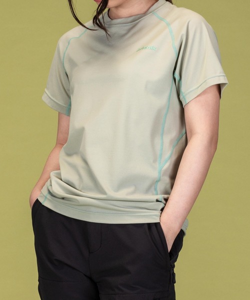 phenix outdoor(フェニックスアウトドア)の「phenix OUTDOOR(フェニックスアウトドア) レディース ライン柄 クルーネック半袖Tシャツ (吸水速乾 / 抗菌防臭)(Tシャツ/カットソー・レディース・マジェンタ/ピンク/ライトグリーン・M/L)」の16枚目の写真