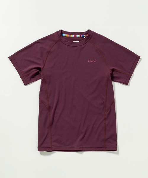 phenix outdoor(フェニックスアウトドア)の「phenix OUTDOOR(フェニックスアウトドア) レディース ライン柄 クルーネック半袖Tシャツ (吸水速乾 / 抗菌防臭)(Tシャツ/カットソー・レディース・マジェンタ/ピンク/ライトグリーン・M/L)」の11枚目の写真