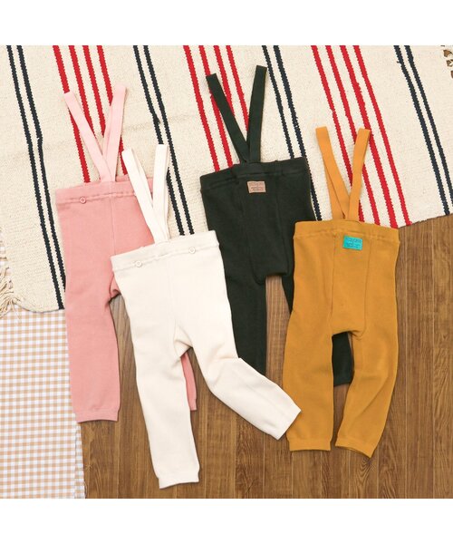 BREEZE(ブリーズ)の「サス付きベビーレギンス(その他ベビーウェア・キッズ・アイボリー/ピンク/チャコール/イエロー・80)」の5枚目の写真
