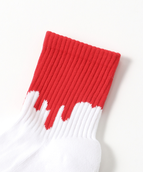 LIXTICK(リックスティック)の「LIXTICK/リックスティック DRIP SOCKS 3PACK 2ND(ソックス/靴下・メンズ・ホワイト・FREE)」の3枚目の写真