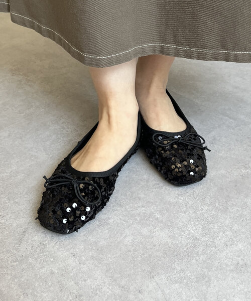 Thevon（ゼボン）の「スパンコールバレエシューズ（パンプス・レディース・ブラック/シルバー・M/L）」の18枚目の写真