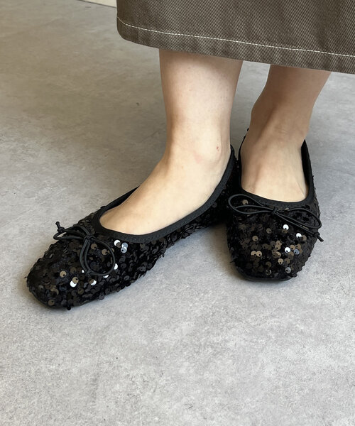 Thevon（ゼボン）の「スパンコールバレエシューズ（パンプス・レディース・ブラック/シルバー・M/L）」の17枚目の写真