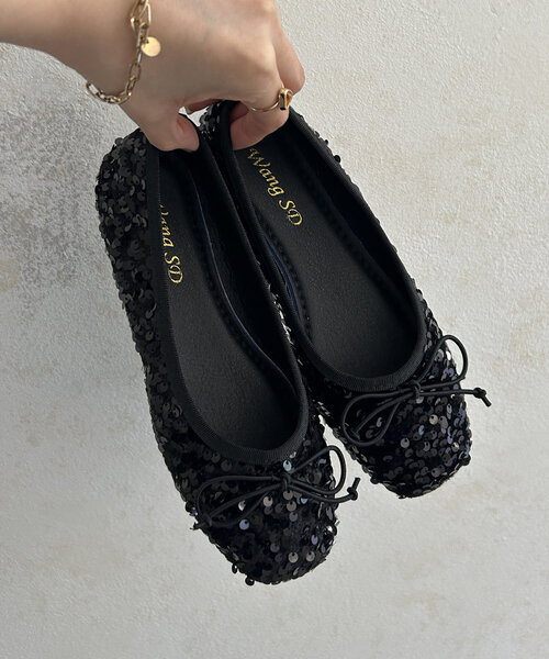 Thevon（ゼボン）の「スパンコールバレエシューズ（パンプス・レディース・ブラック/シルバー・M/L）」の15枚目の写真