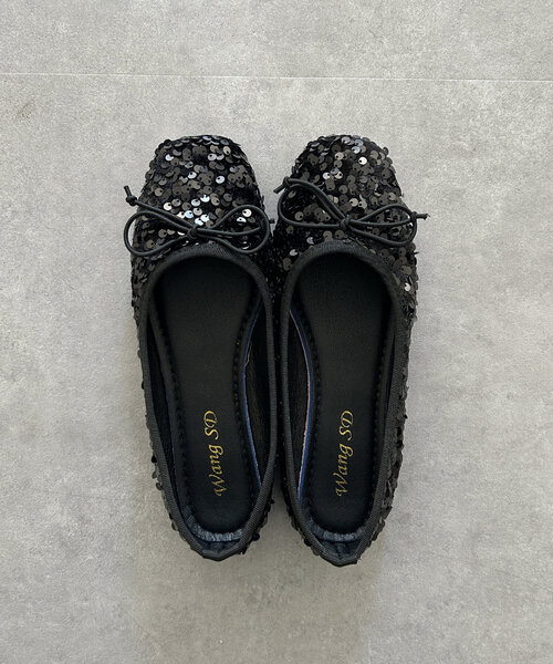 Thevon（ゼボン）の「スパンコールバレエシューズ（パンプス・レディース・ブラック/シルバー・M/L）」の14枚目の写真