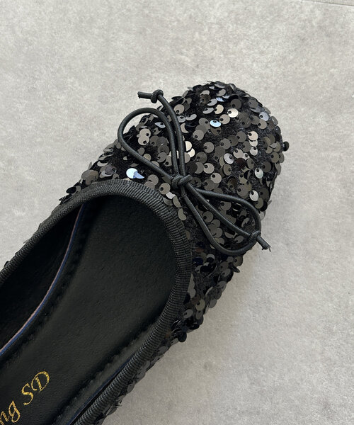 Thevon（ゼボン）の「スパンコールバレエシューズ（パンプス・レディース・ブラック/シルバー・M/L）」の13枚目の写真