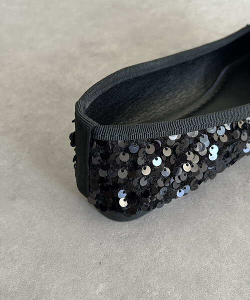 Thevon（ゼボン）の「スパンコールバレエシューズ（パンプス・レディース・ブラック/シルバー・M/L）」の12枚目の写真