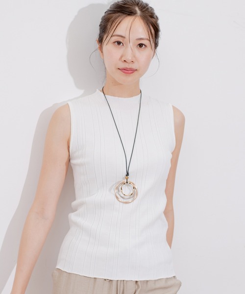 Jayro(ジャイロ)の「リブハイネックノースリーブプルオーバー(Tシャツ/カットソー・レディース・ホワイト系その他/ラベンダー/ブルー/ブラック・M)」の11枚目の写真