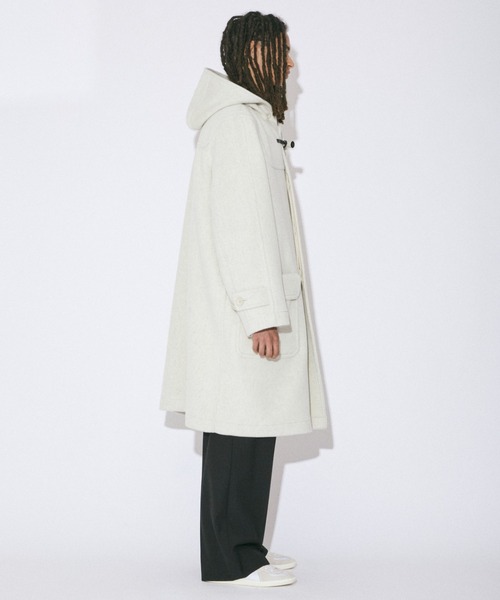 beautiful people（ビューティフルピープル）の「pile melton         duffel coat（ダッフルコート・レディース・アイボリー/チャコールグレー・36/38）」の14枚目の写真