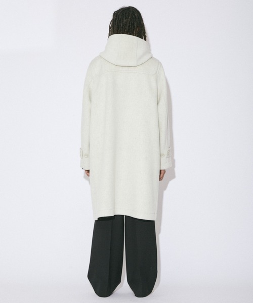beautiful people（ビューティフルピープル）の「pile melton         duffel coat（ダッフルコート・レディース・アイボリー/チャコールグレー・36/38）」の15枚目の写真