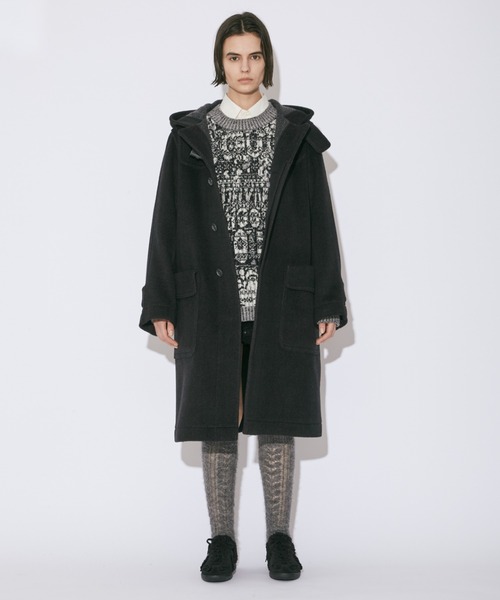 beautiful people（ビューティフルピープル）の「pile melton         duffel coat（ダッフルコート・レディース・アイボリー/チャコールグレー・36/38）」の17枚目の写真