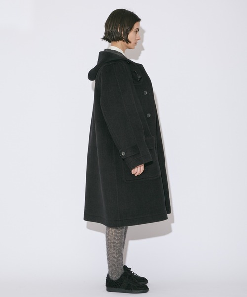 beautiful people（ビューティフルピープル）の「pile melton         duffel coat（ダッフルコート・レディース・アイボリー/チャコールグレー・36/38）」の18枚目の写真