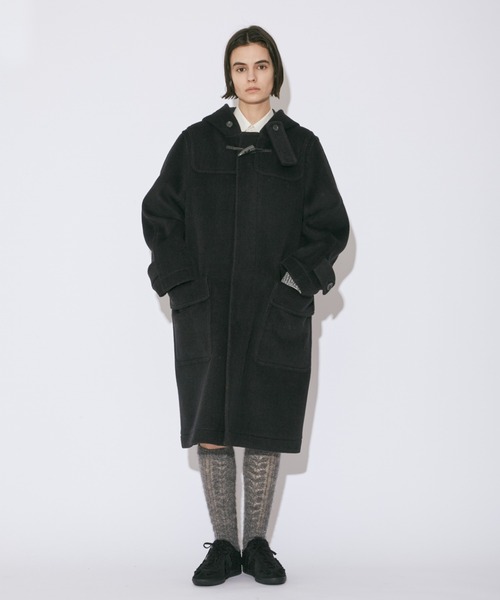 beautiful people（ビューティフルピープル）の「pile melton         duffel coat（ダッフルコート・レディース・アイボリー/チャコールグレー・36/38）」の20枚目の写真