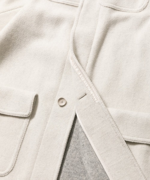 beautiful people（ビューティフルピープル）の「pile melton         duffel coat（ダッフルコート・レディース・アイボリー/チャコールグレー・36/38）」の5枚目の写真