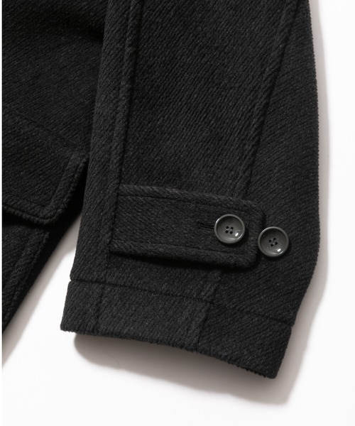 beautiful people（ビューティフルピープル）の「pile melton         duffel coat（ダッフルコート・レディース・アイボリー/チャコールグレー・36/38）」の8枚目の写真