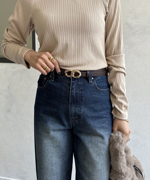 Thevon（ゼボン）の「ダブルリングバックルベルト（ベルト・レディース・ブラック/ブラウン/ベージュ・FREE）」の11枚目の写真