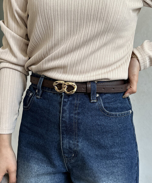 Thevon（ゼボン）の「ダブルリングバックルベルト（ベルト・レディース・ブラック/ブラウン/ベージュ・FREE）」の12枚目の写真