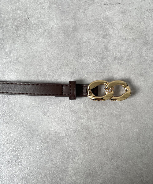 Thevon（ゼボン）の「ダブルリングバックルベルト（ベルト・レディース・ブラック/ブラウン/ベージュ・FREE）」の14枚目の写真