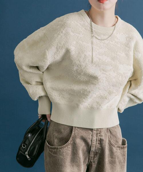 【セール】マーブルジャガードニット（ニット/セーター）｜KBF（ケイビーエフ）