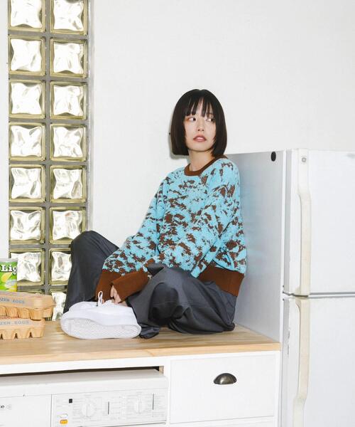 【セール】マーブルジャガードニット（ニット/セーター）｜KBF（ケイビーエフ）