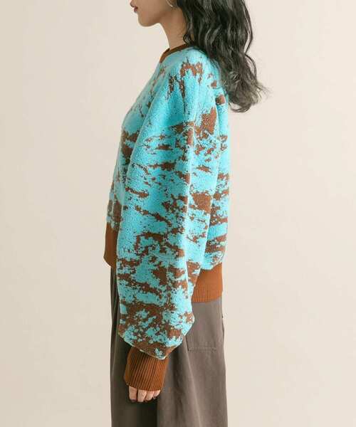 【セール】マーブルジャガードニット（ニット/セーター）｜KBF（ケイビーエフ）