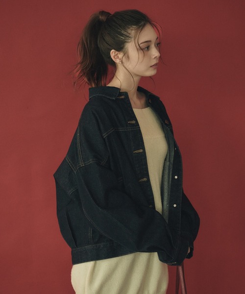 fupel（フぺル）の「Loose denim jacket / ルーズデニムジャケット 